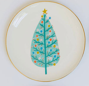 Christmas tree appetizer plate