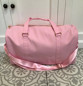 Pink Nylon Weekend Duffle Bag