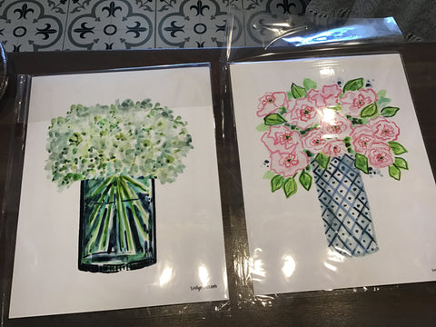 Flower in vase painting