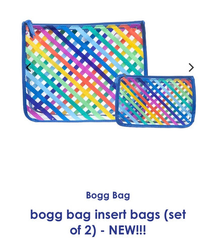 Bogg bag clear striped insert