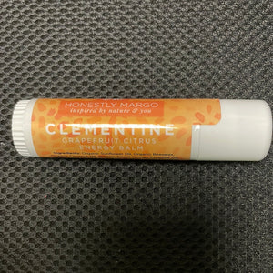 Clementine chapstick- honestly margo