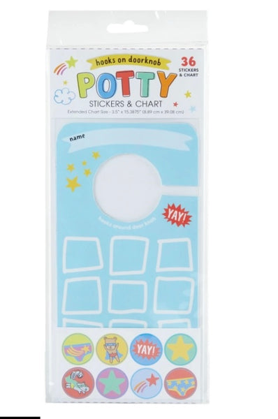 Boy Potty Stickers and Chart