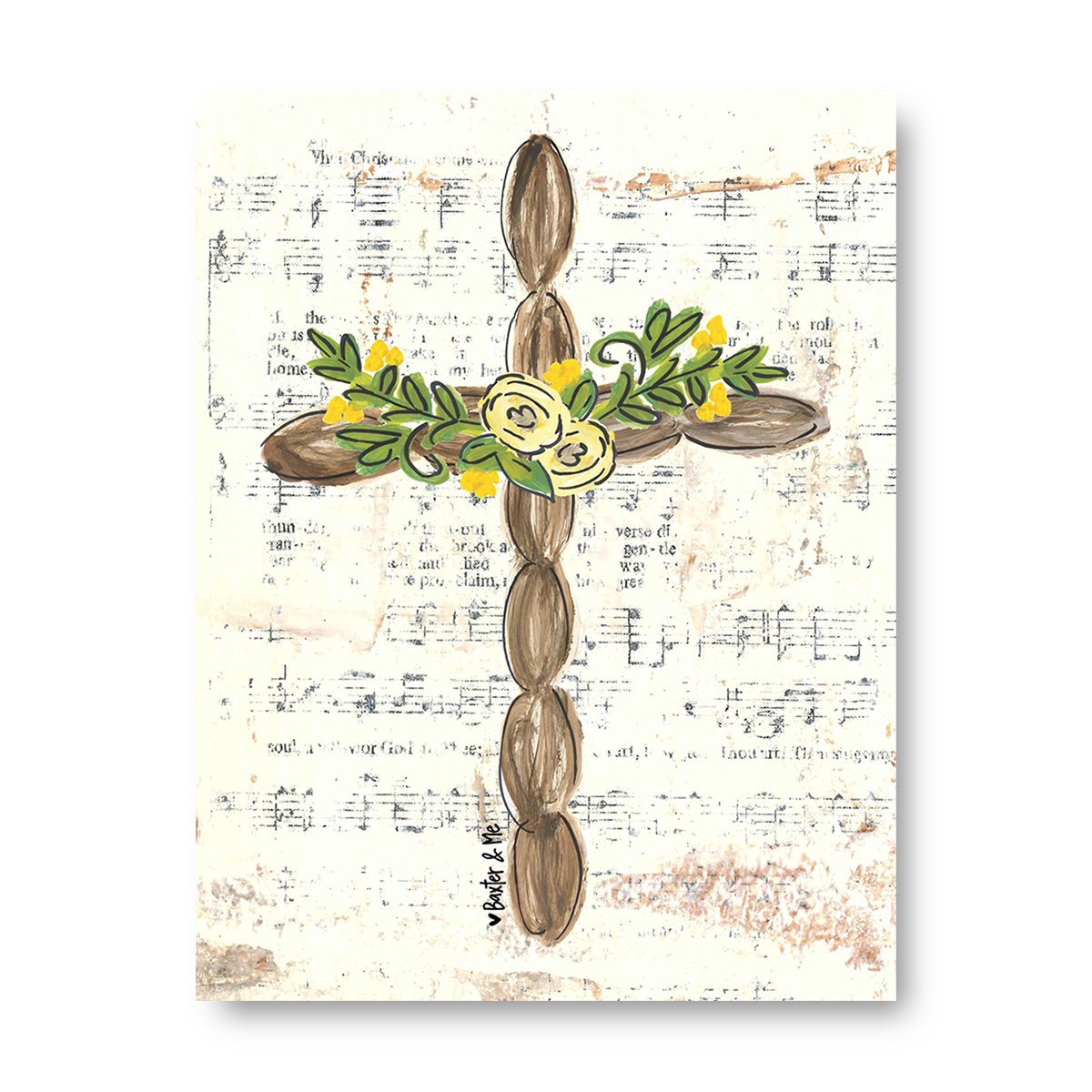 Brown Cross Wrapped Canvas