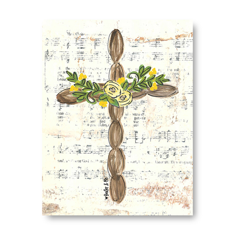 Brown Cross Wrapped Canvas