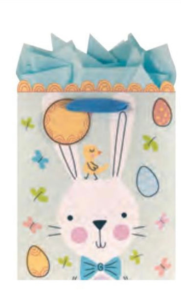 Aqua Easter Bunny Gift Bag
