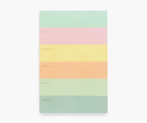 Rifle paper color rainbow weekly notepad
