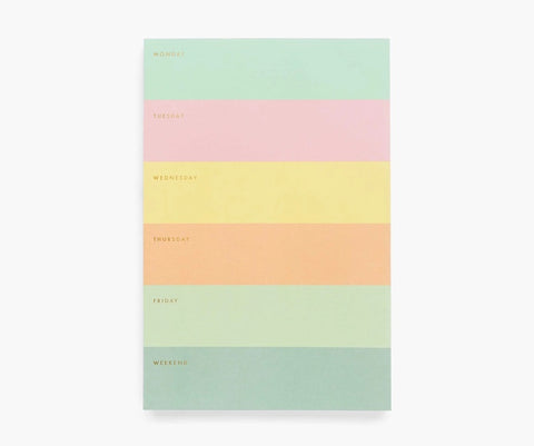 Rifle paper color rainbow weekly notepad