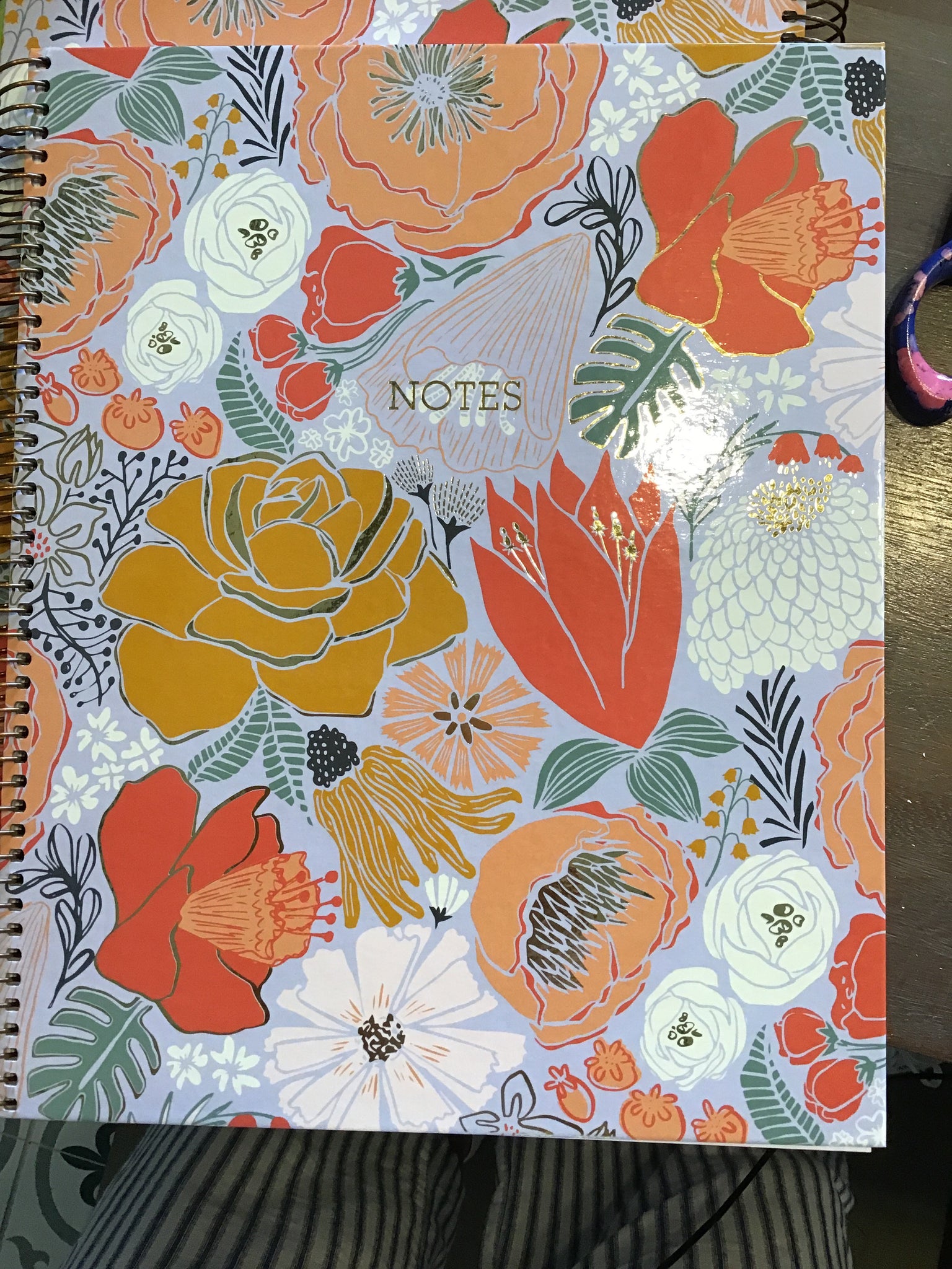 Floral notes notebook