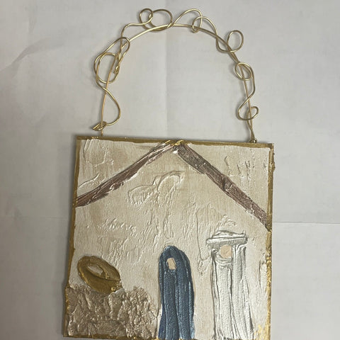 Nativity hand painted ornament