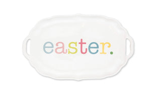 White/Multi Easter Platter