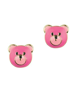 Pink Bear Stud Earrings