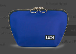 Kusshi Vacationer Makeup Bag- Navy/Pink