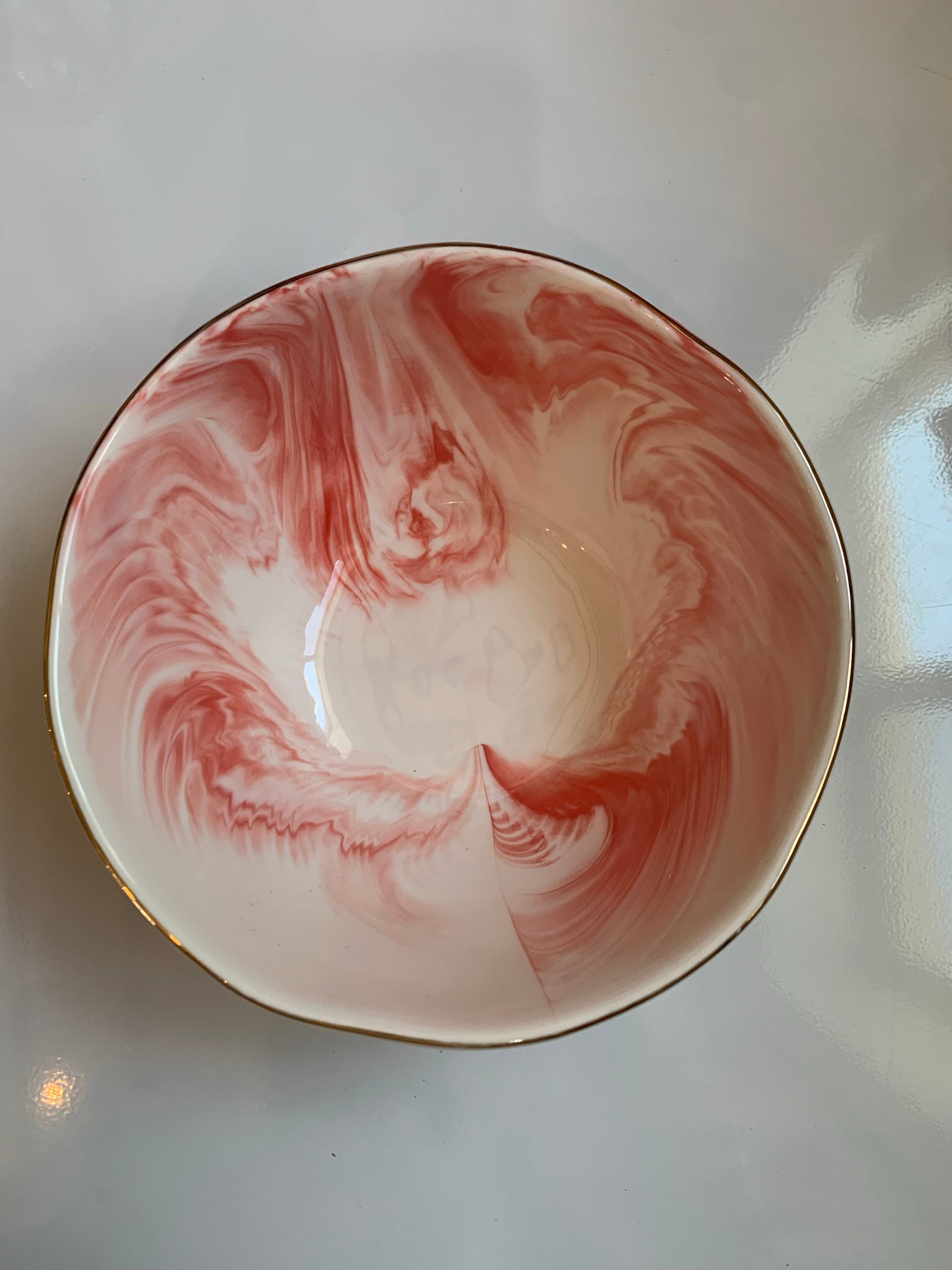Coral Marble ceramic bowl