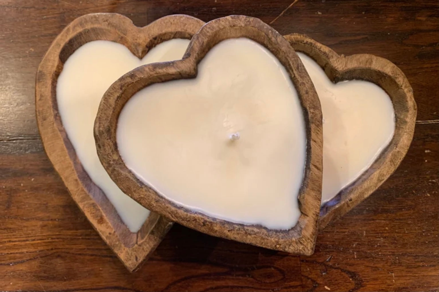 Brown Heart Dough Bowl Candle-Vintage Luxe