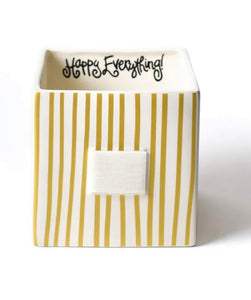 Happy Everything Gold Stripe Mini Nesting Cube Medium