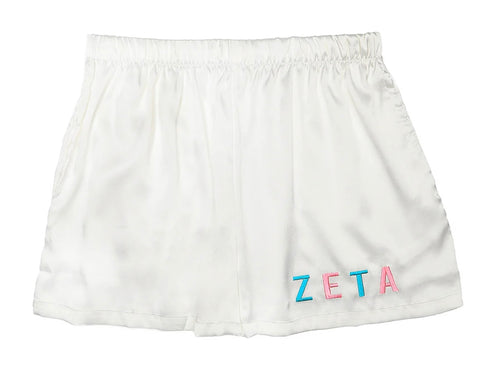 XL Zeta Satin Sleep Shorts