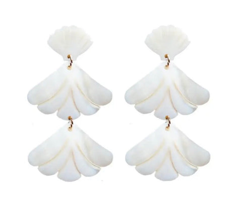 Mother of Pearl Shell Drop Earrings