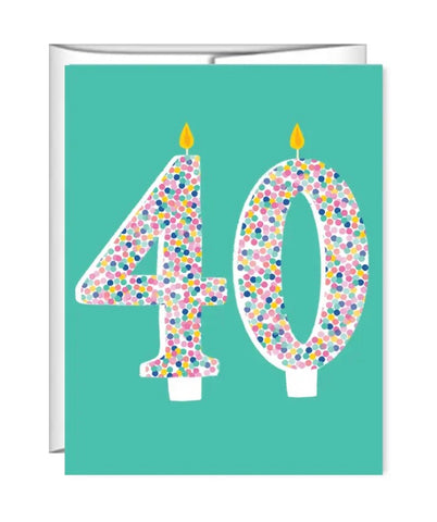40 Candle Birthday Card