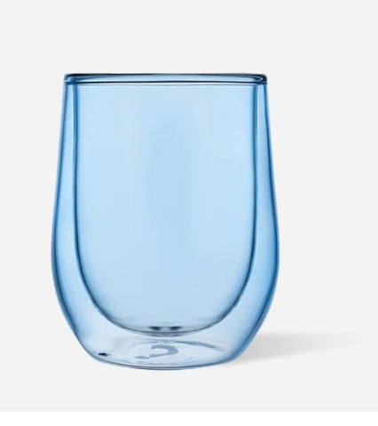 Corkcicle Stemless Glass Set- Ice Blue