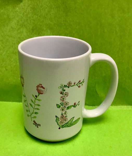 Purple Flowers LOVE Mug