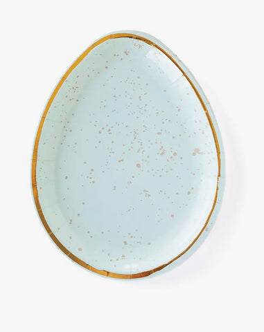 Robin’s Egg Blue Speckled Paper Plate