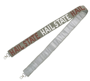 Hail State Gray Beaded Purse Strap