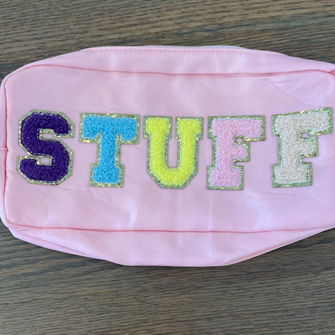 “Stuff” pink pouch