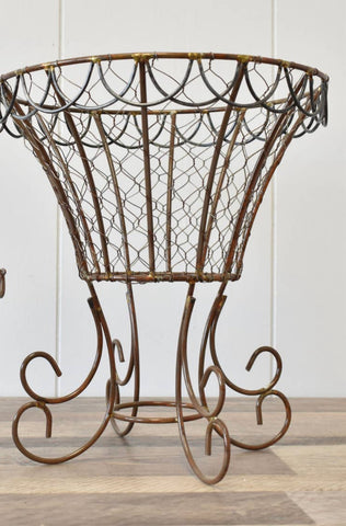 French footer large wire basket