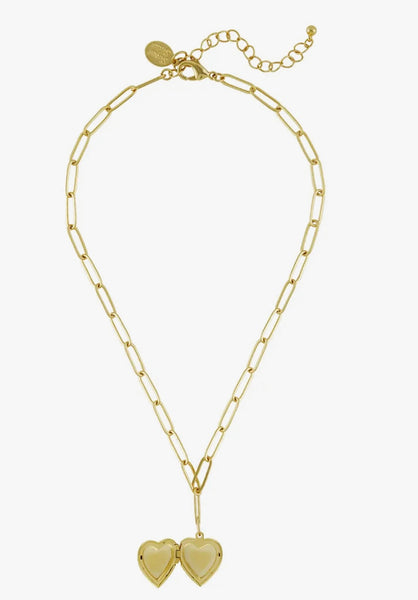 Susan Shaw Checkered Locket Necklace (3138)