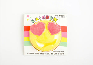 Rainbow Show Emoji Heart Eyes Bath Bomb