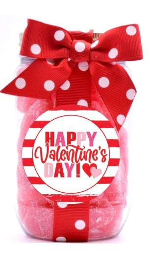 Valentine Pint Jar Cherry Hearts