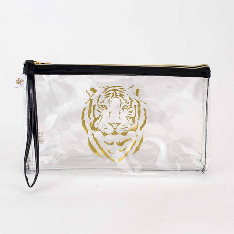 Tiger Clear Double Zip Pouch