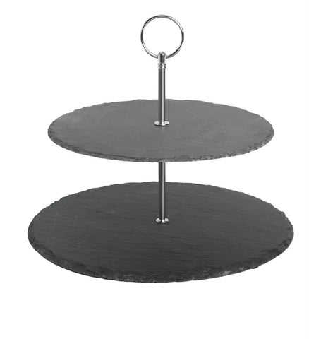 2- Tier Slate Cake Stand