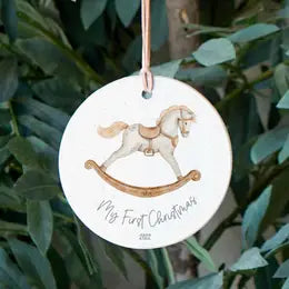 Rocking Horse Baby’s 1st Christmas Ornament