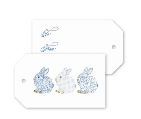 Dogwood Hill Porcelain Bunny Gift Tag