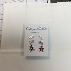 Peppermint Candy Cane Gingerbread 3-Pack studs