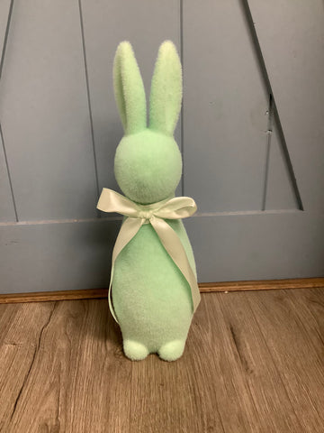 Mint Green 16” Flocked Bunny