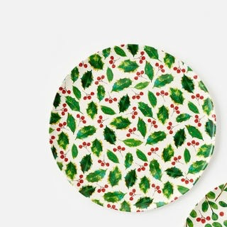 Christmas Holly Melamine Platter