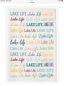 “Lake Life” Coast and Cotton Tea Towel
