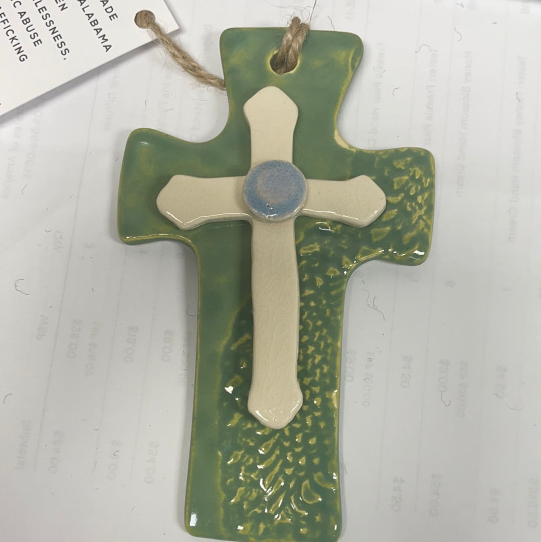 Large pottery cross