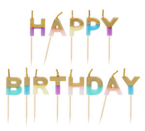 Pastel “ Happy Birthday” Candles