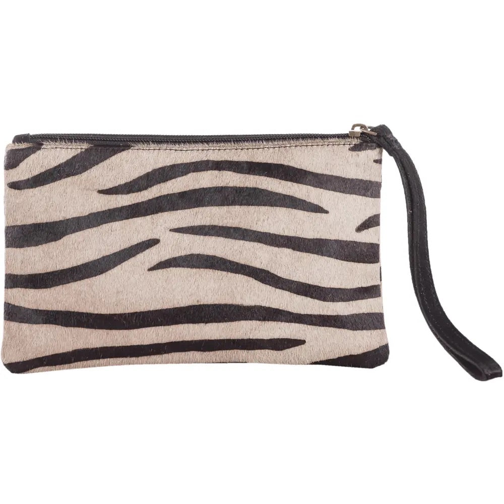 Zebra Hair Wristlet