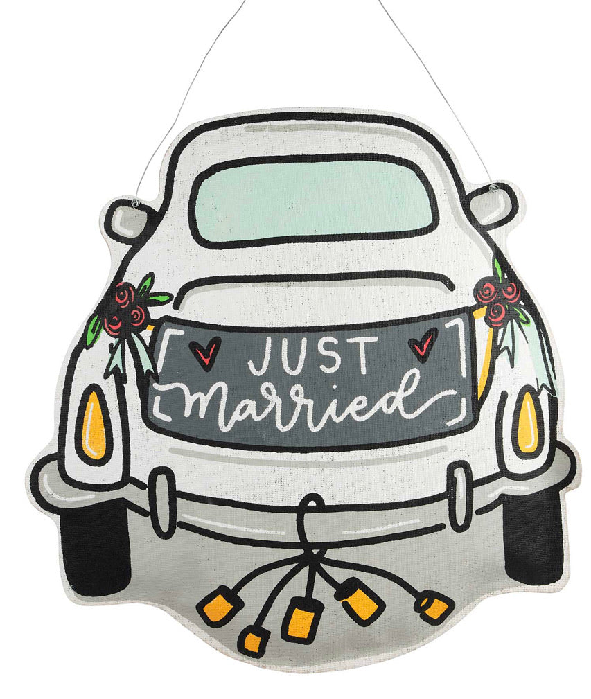 Just married door hanger