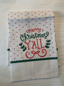 Merry Christmas Y’all Kitchen Towel