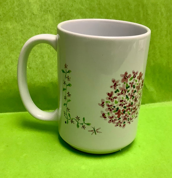 Purple Flowers LOVE Mug