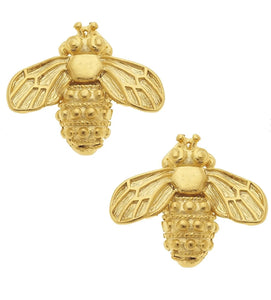 Susan Shaw Gold Bee Earrings (1210G)