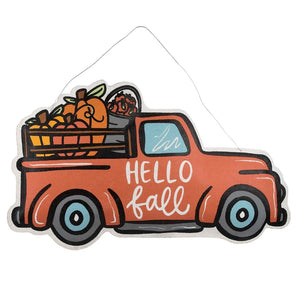 Hello Fall/Merry Christmas Truck Door Hanger