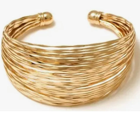 Gold Wired Cuff Bracelet