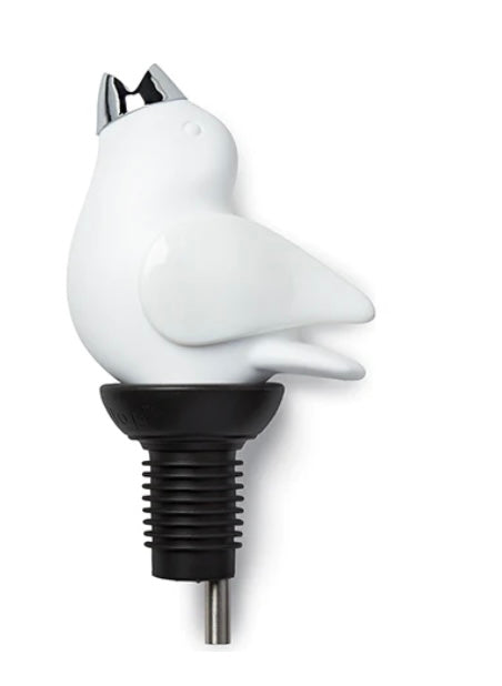 White ChirpyTop Wine Pourer