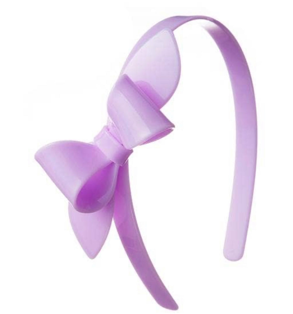 Purple bow acrylic headband- girls
